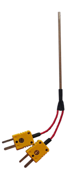 Duplex thermocouple with 2x mini plug outputs